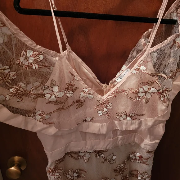 Pink Embroidered Dress - Picture 3 of 6